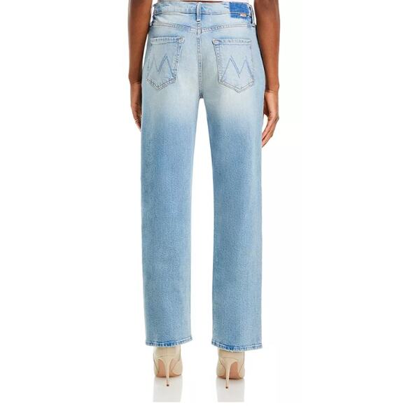 MOTHER JEANS WOMENS SIZE 27 SPITFIRE SNEAK HIGH RISE WIDE LEG I CONFESS BLUE NEW - Picture 2 of 13